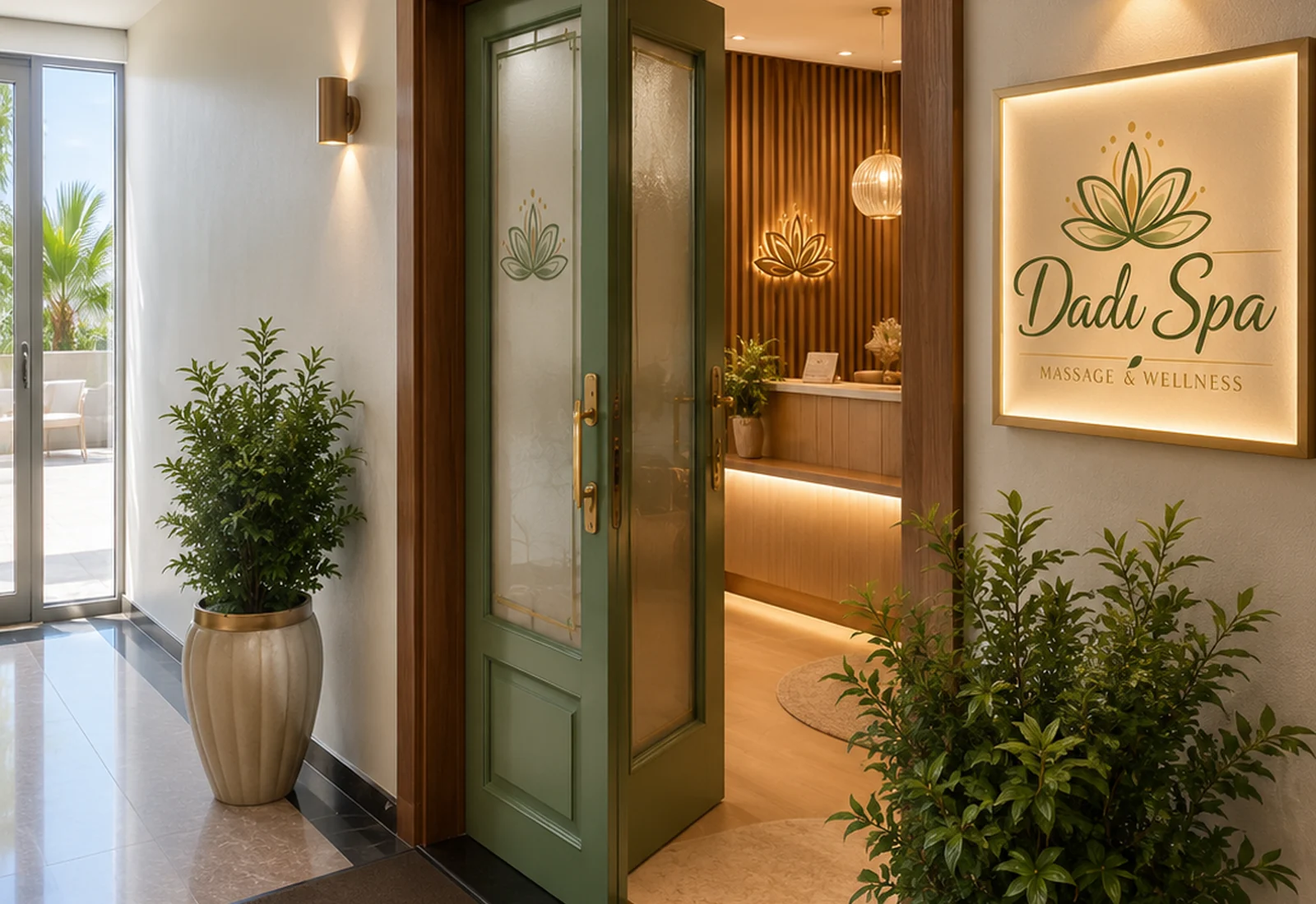 Dadı Spa giriş konsepti