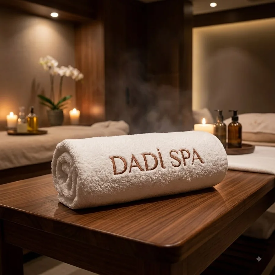 Dadı Spa uygulama odası ve markalı havlu